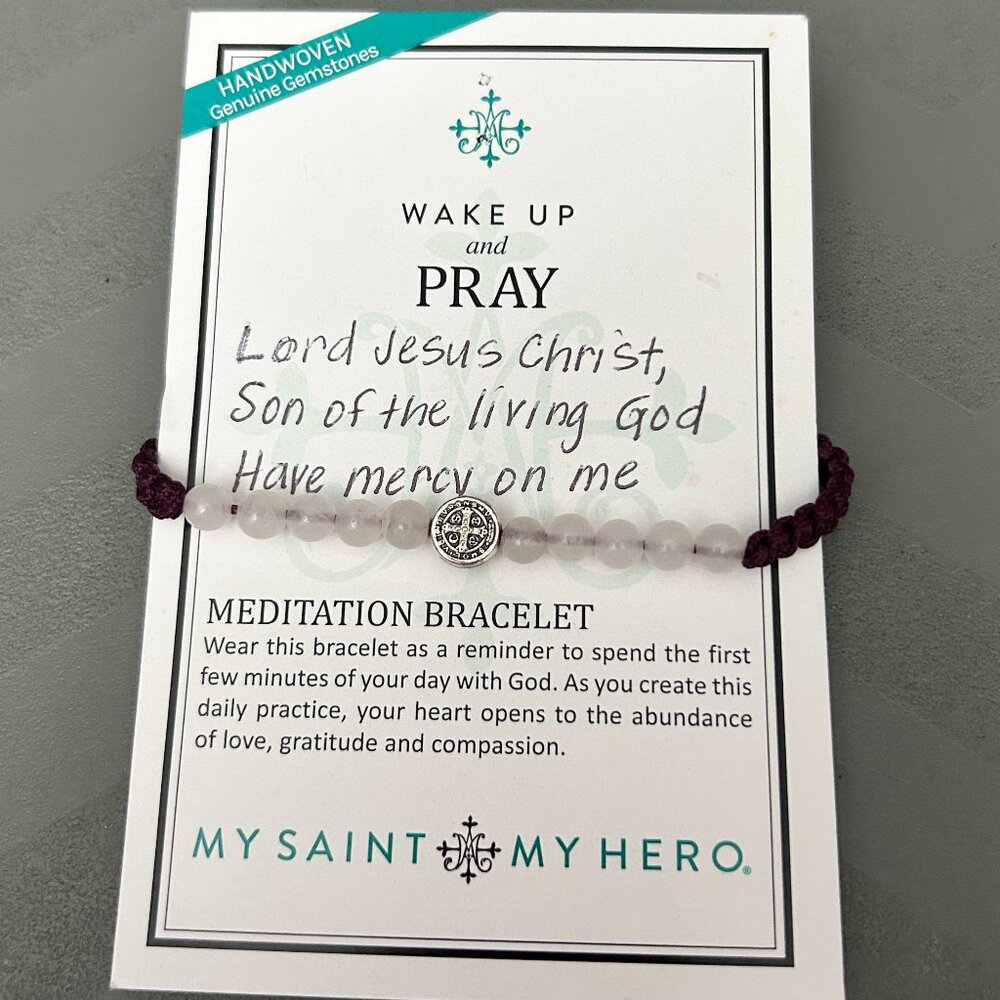 My Saint My Hero Wake Up and Pray Bracelet